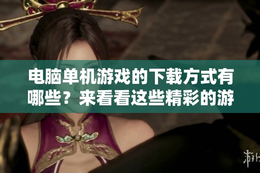 电脑单机游戏的下载方式有哪些？来看看这些精彩的游戏资源吧！