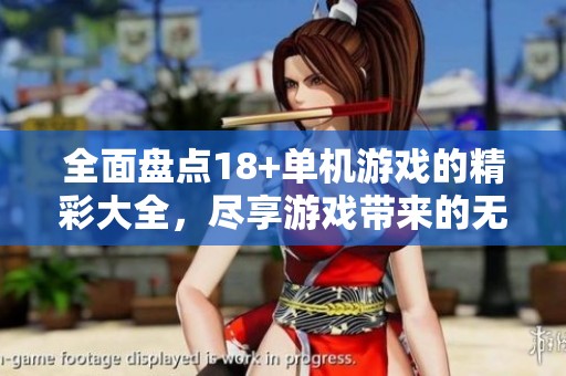 全面盘点18+单机游戏的精彩大全，尽享游戏带来的无限乐趣
