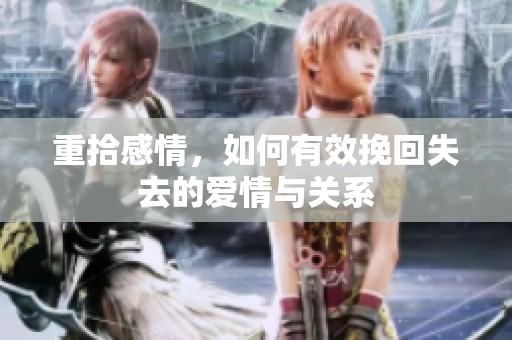 重拾感情，如何有效挽回失去的爱情与关系