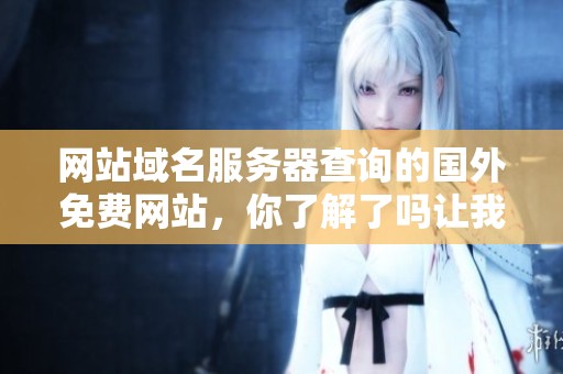 网站域名服务器查询的国外免费网站，你了解了吗让我们一起看看吧