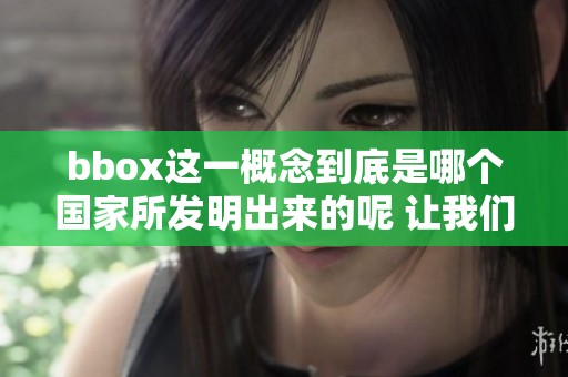 bbox这一概念到底是哪个国家所发明出来的呢 让我们深入探讨一下这个问题
